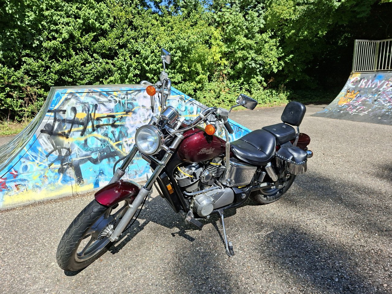 Honda Shadow VT-1100 met 13.000 mil op de teller bj 1987