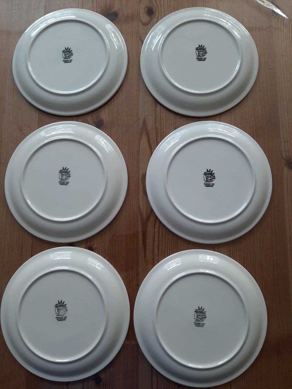 BOERENBONT BOCH  - 6 GEBAKBORDJES - DIA 16,5 CM