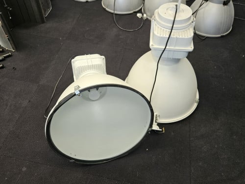 Set Industriële witte hanglampen