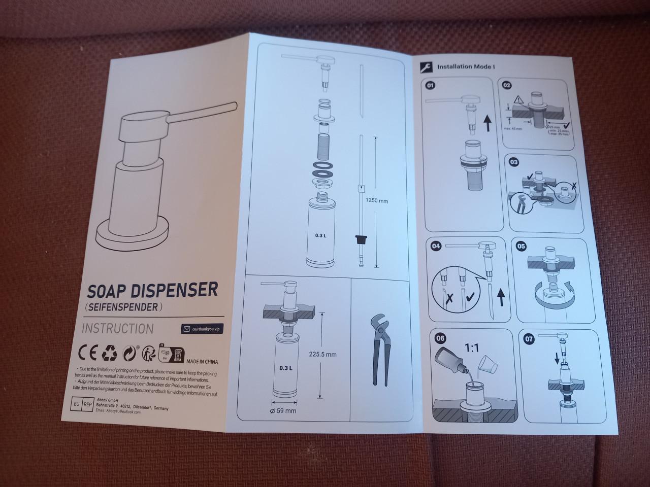 Inbouw zeepdispenser NIEUW
