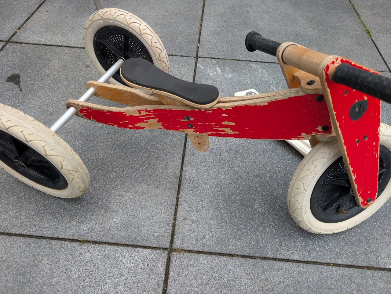 Houten driewieler/loopfiets Wishbone Bike