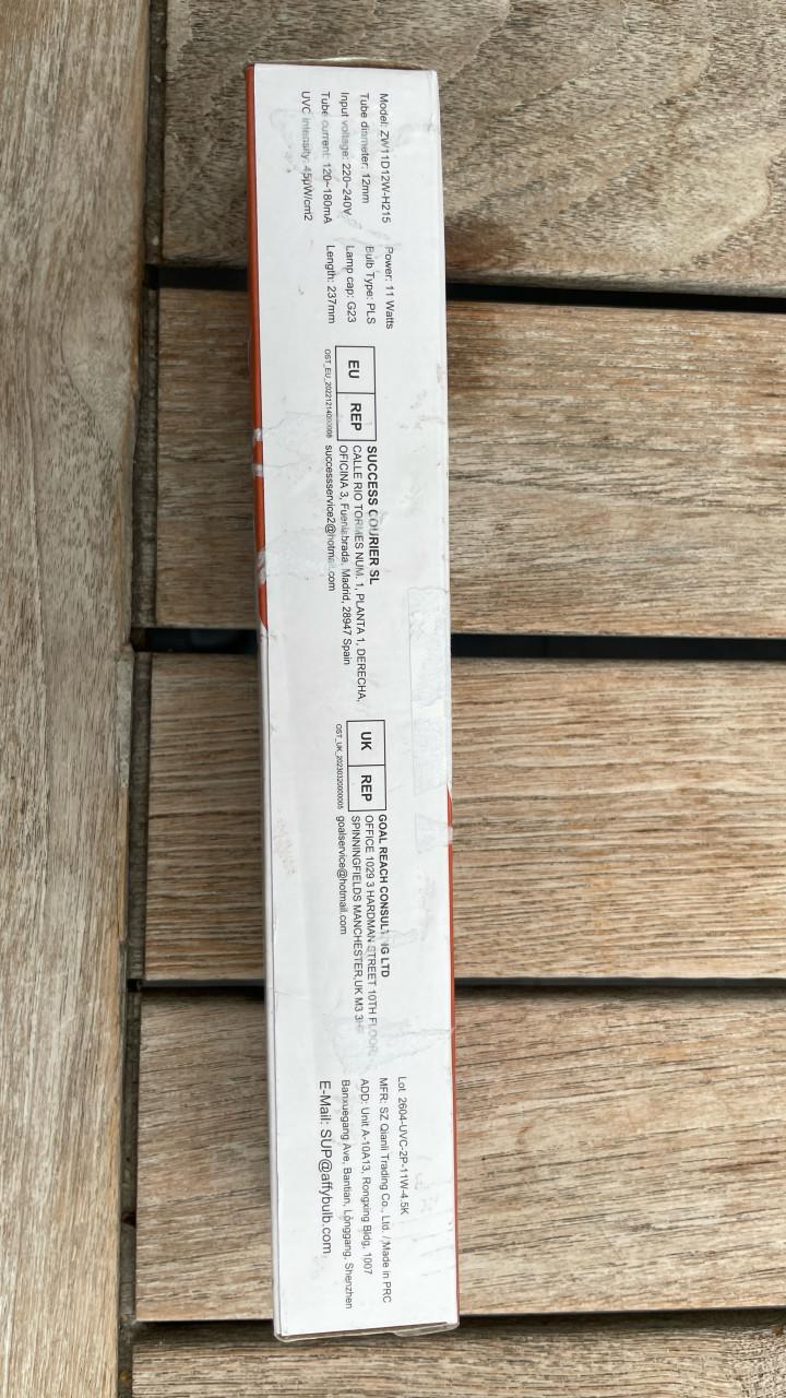 2x UV lamp 11 Watt voor vijver filter