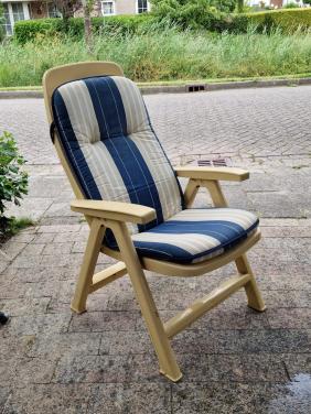 Strandstoel Outdoor Reclining met kussens (Merk = Jardin)