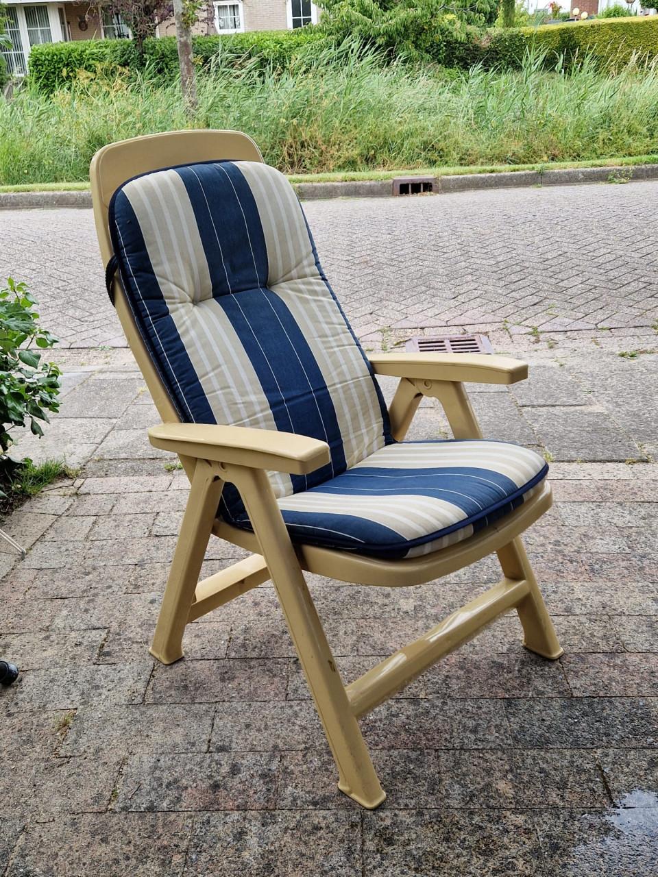 Strandstoel Outdoor Reclining met kussens (Merk = Jardin)