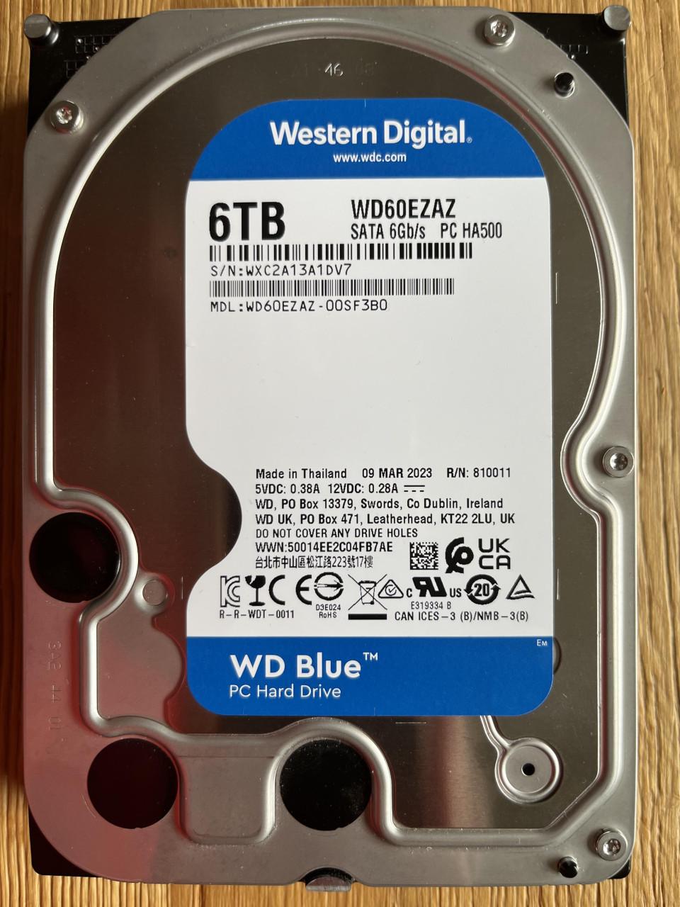 Western Digital 6TB harde schijf SATA