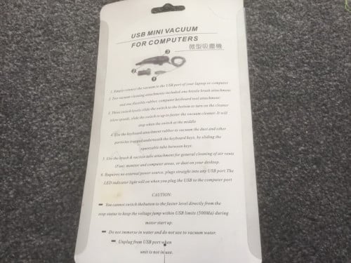 A. USB mini vacuum voor computer  of laptop