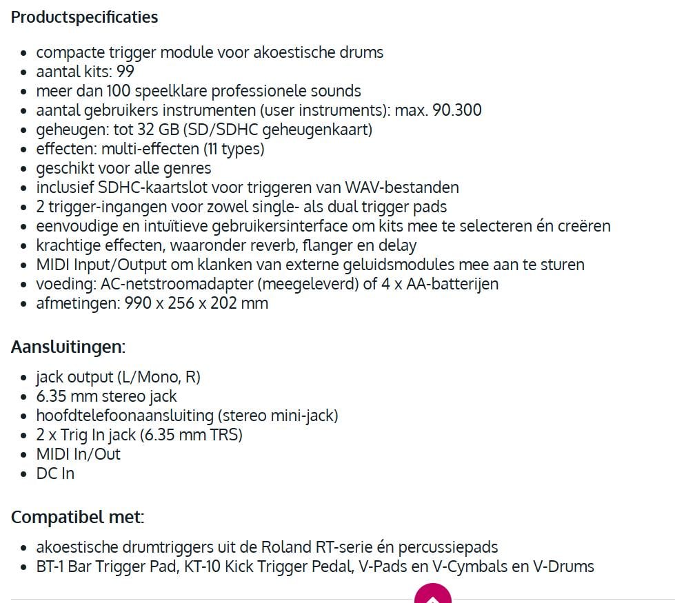 ROLAND TM-2 Trigger Module + Drum-Tec Trigger Tube