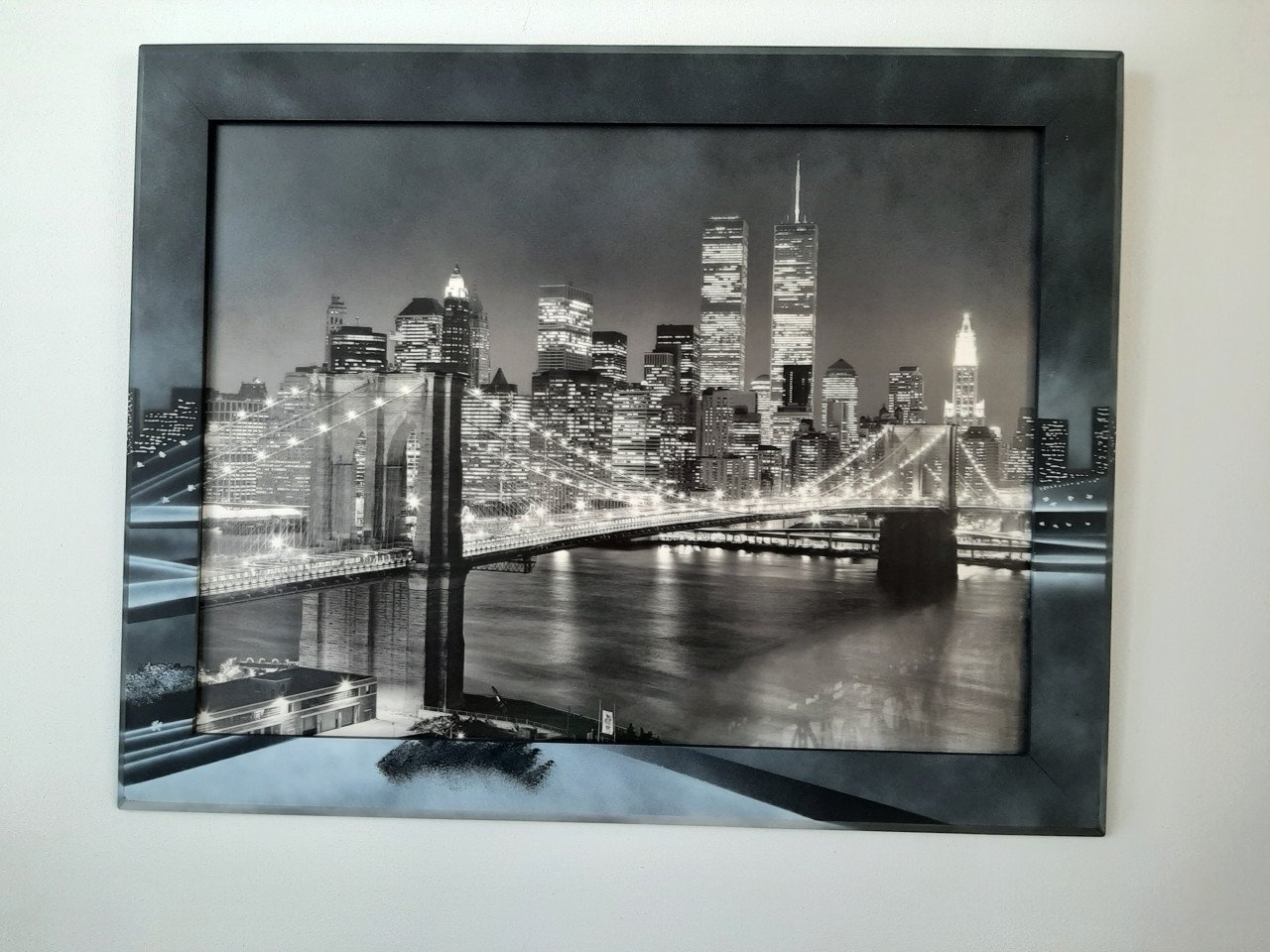 Schilderij zwart wit New York 74cm bij 93 cm