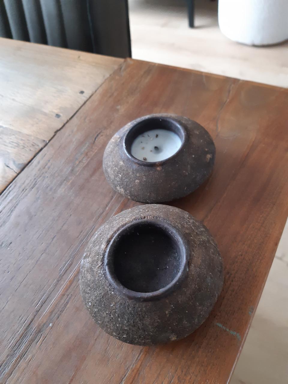 Waxine lichtje voor landelijke interieur