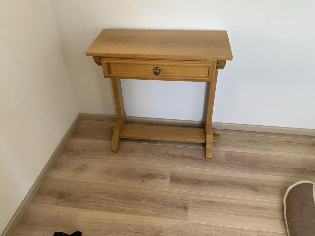 Meubels, eettafel 4 stoelen, salon tafel, lederen 2zits, 2 fauteuils leder