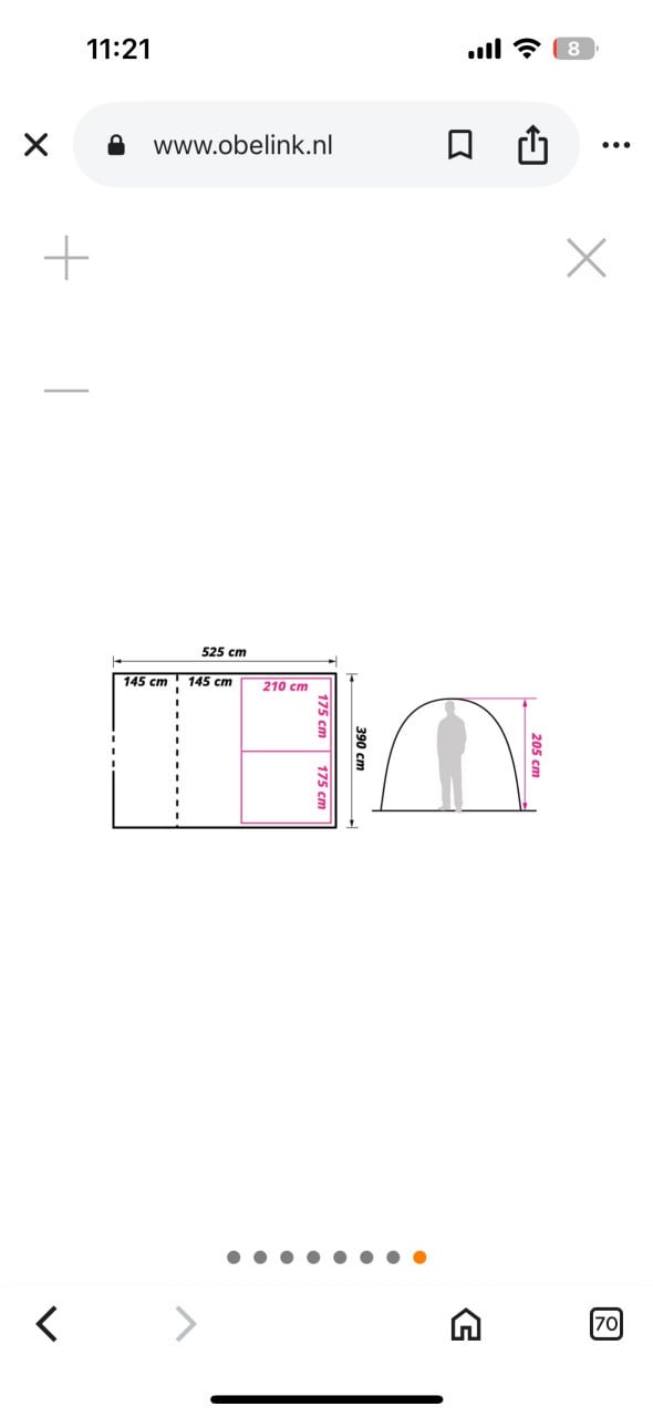 ZGAN Tent Obelink Lugano tunneltent 6 pers incl extra’s
