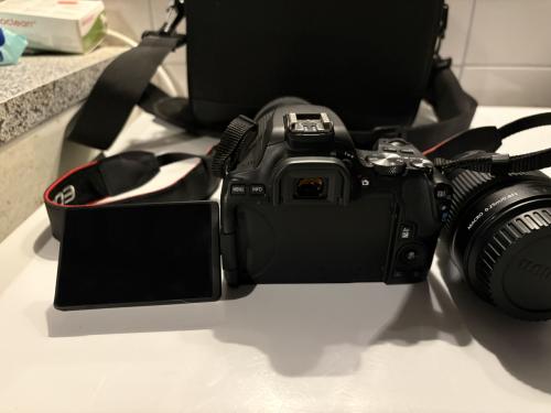 Canon EOS 250D met 2 lenzen en cameratas