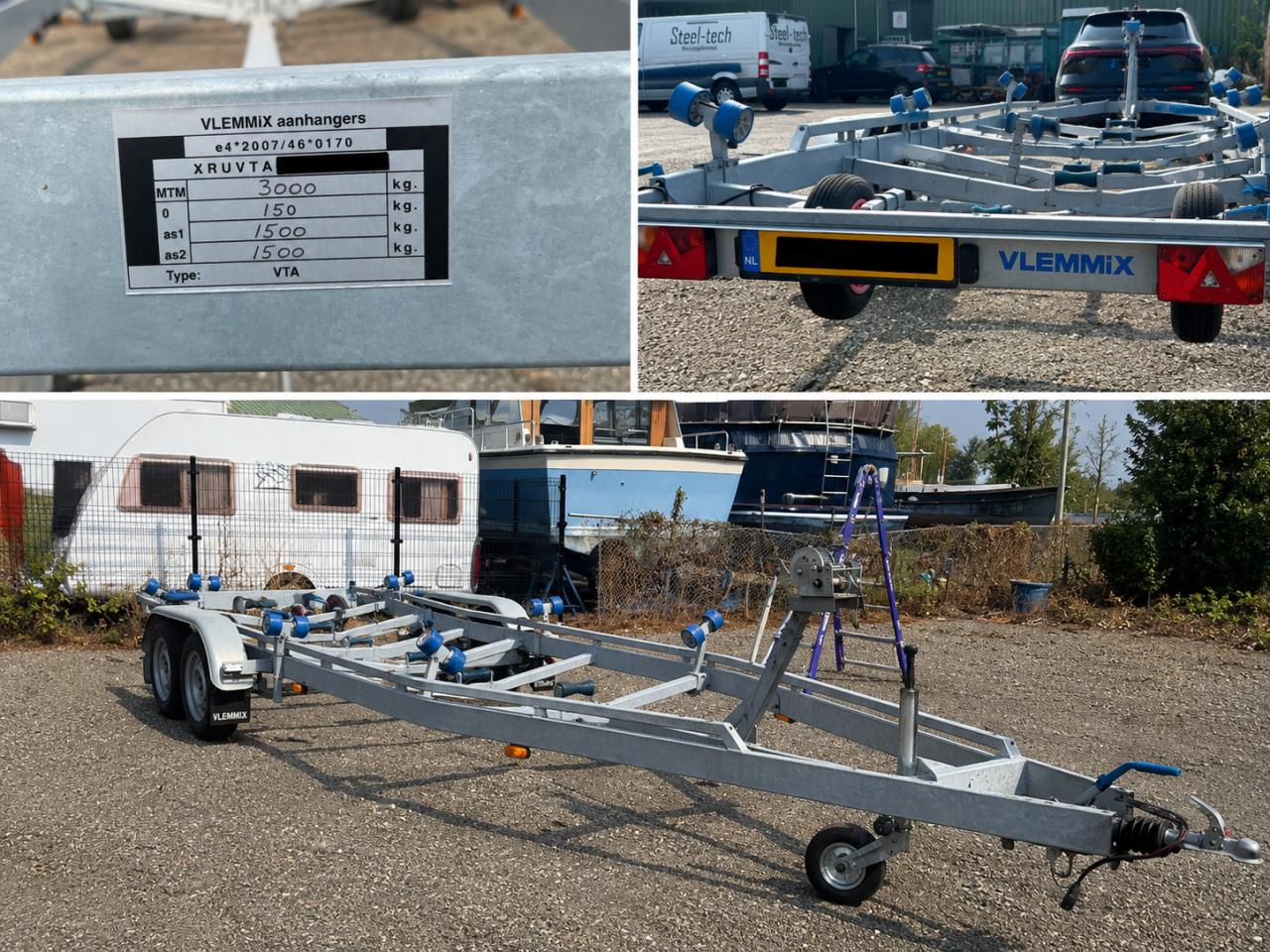 Vlemmix VBT2-3000 boottrailer 3000 kg - nette staat