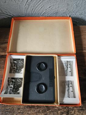 Vintage Stereo Holland Stereoscoop met doos en 10 foto's