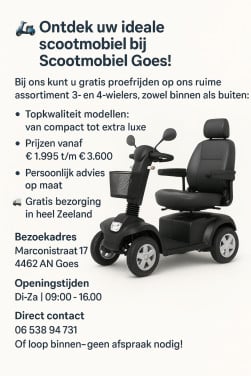 🛵 Overweegt u een scootmobiel? Kom langs bij Scootmobiel Goes!