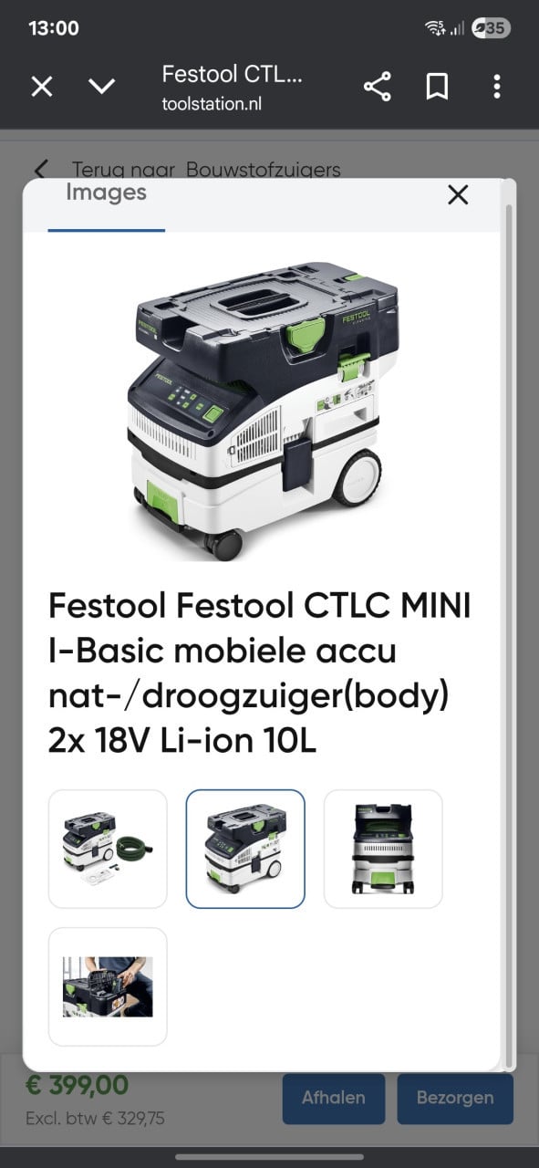 Festool CTLC mini stofzuiger