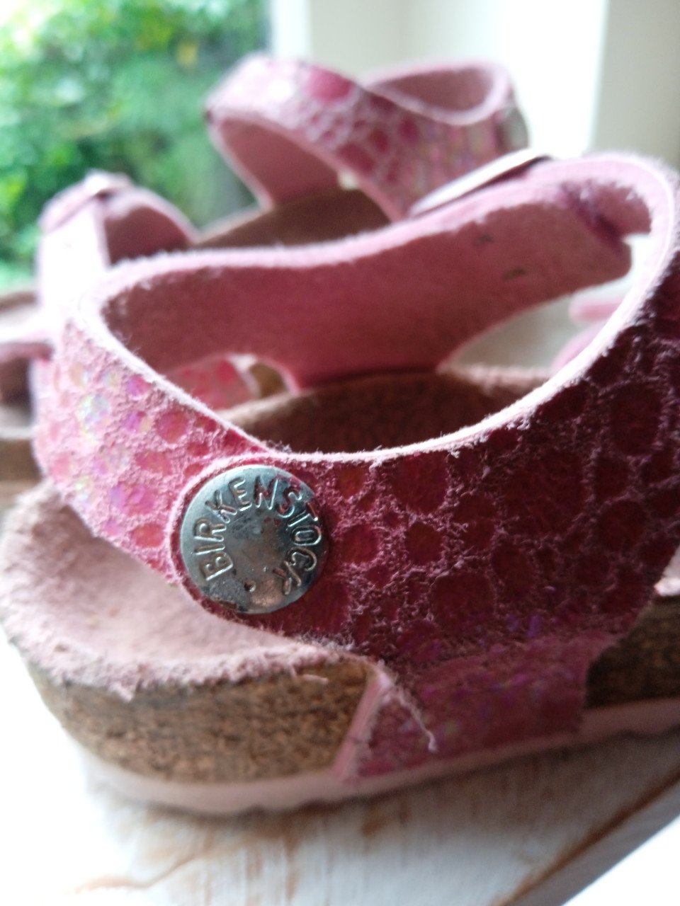 Sandaaltjes kind maat 26 ~ roze sandalen Birkenstock leder