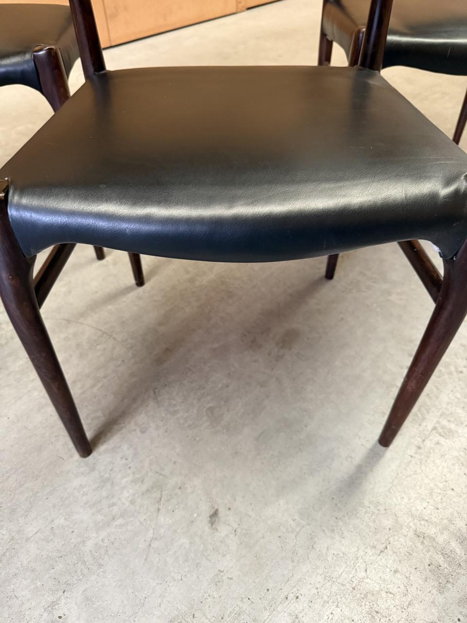 6 vintage Scandinavische eetkamerstoelen