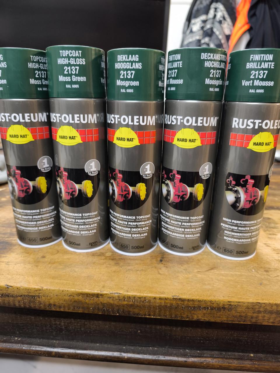 Spuitbus verf hard hat groen