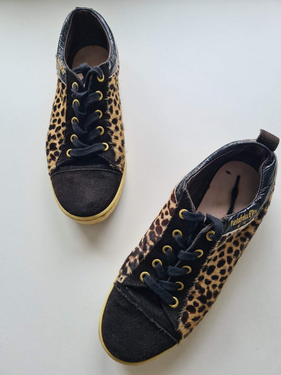 Pantofola D' Ora leren tijgerprint sneackers  Maat 39