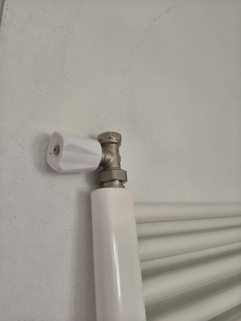 Handdoekradiator 201 cm x 45 cm crème wit