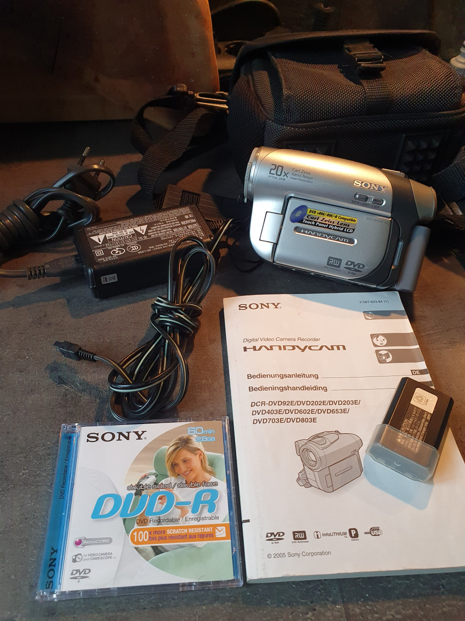 Werkende complete Sony DCR-DVD 92E – PAL DVD Handycam/videocamera