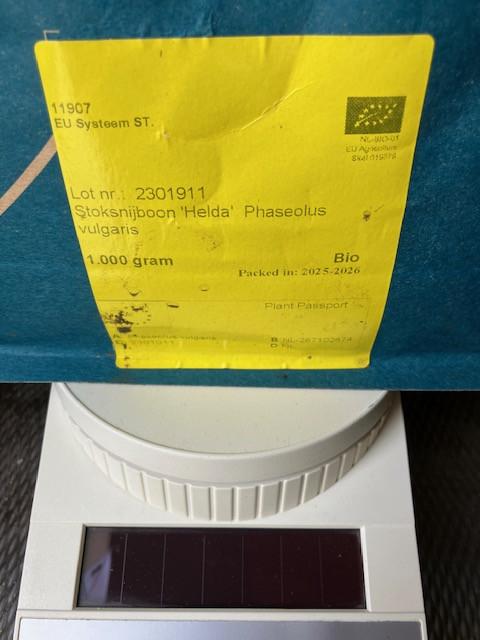 Ruim 1 kg snijbonenzaad (HELDA)