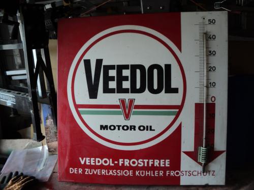 Emaille  Veedol bord
