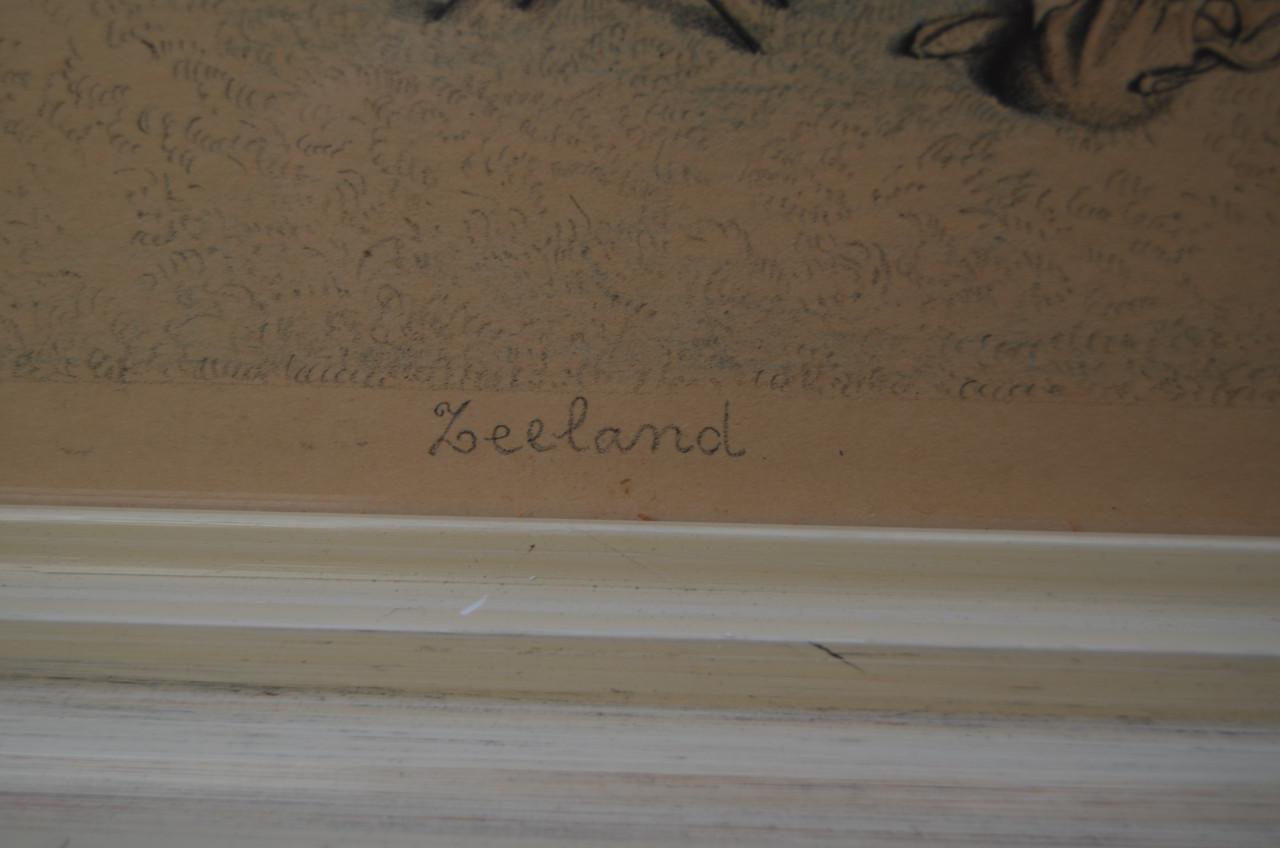 Litho/grafiek Jan Strube 1954 Kade van Veere