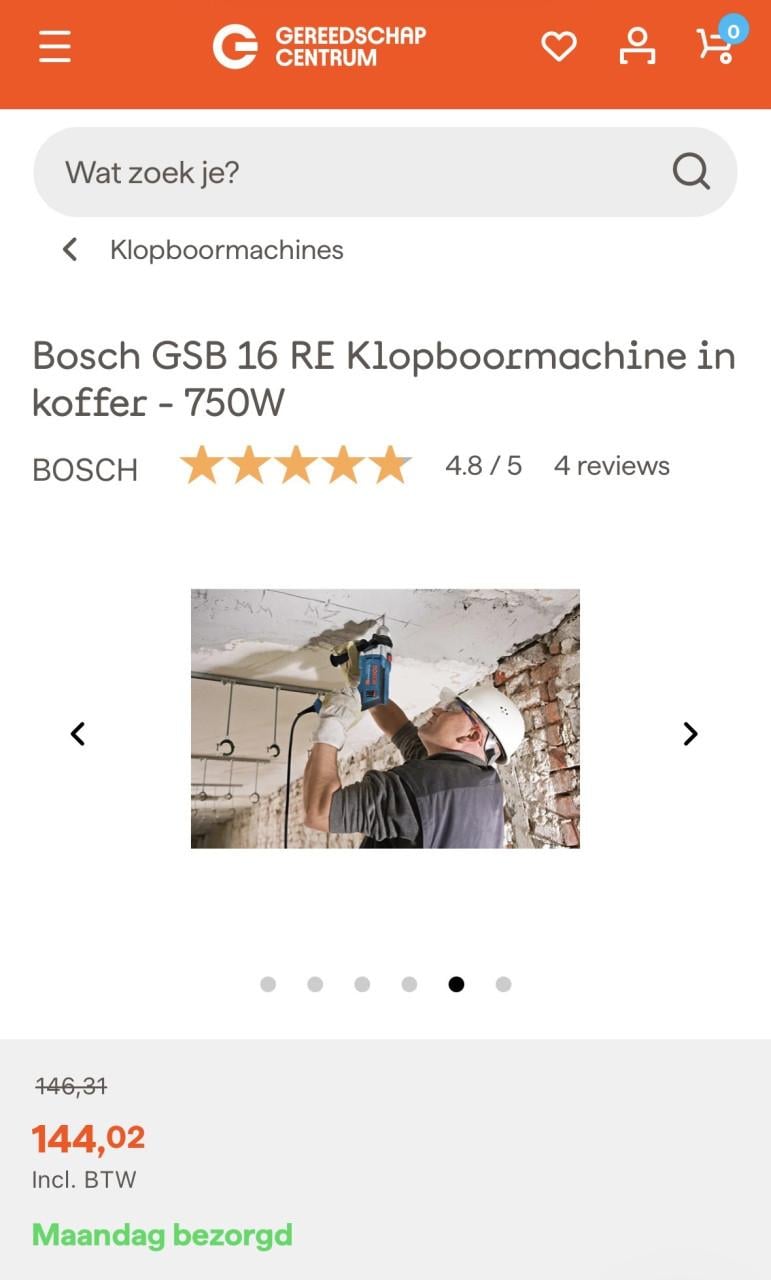 Bosch Professional GSB 16 RE Klopboormachine