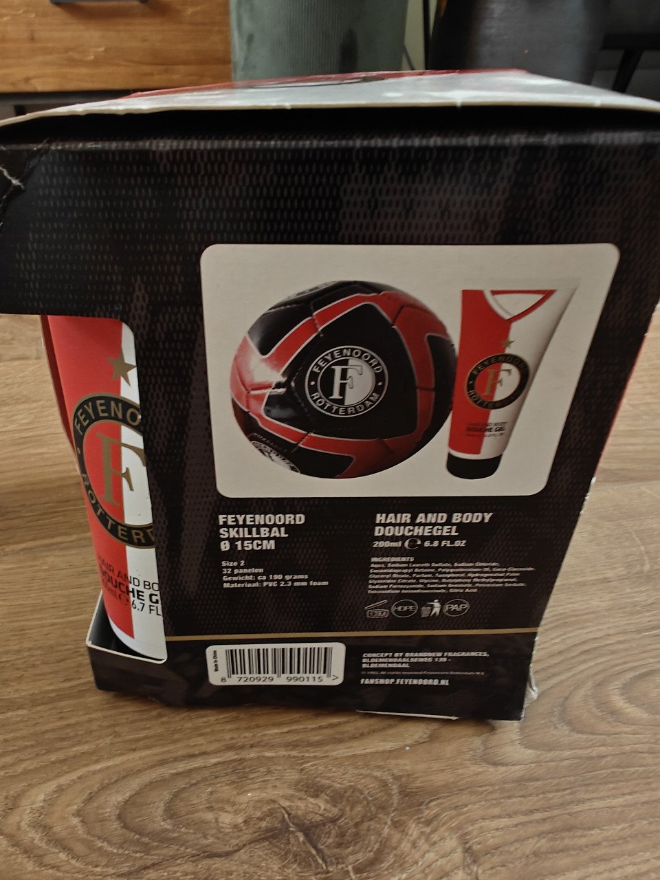 Feyenoord voetbal / skillbal set met douchegel