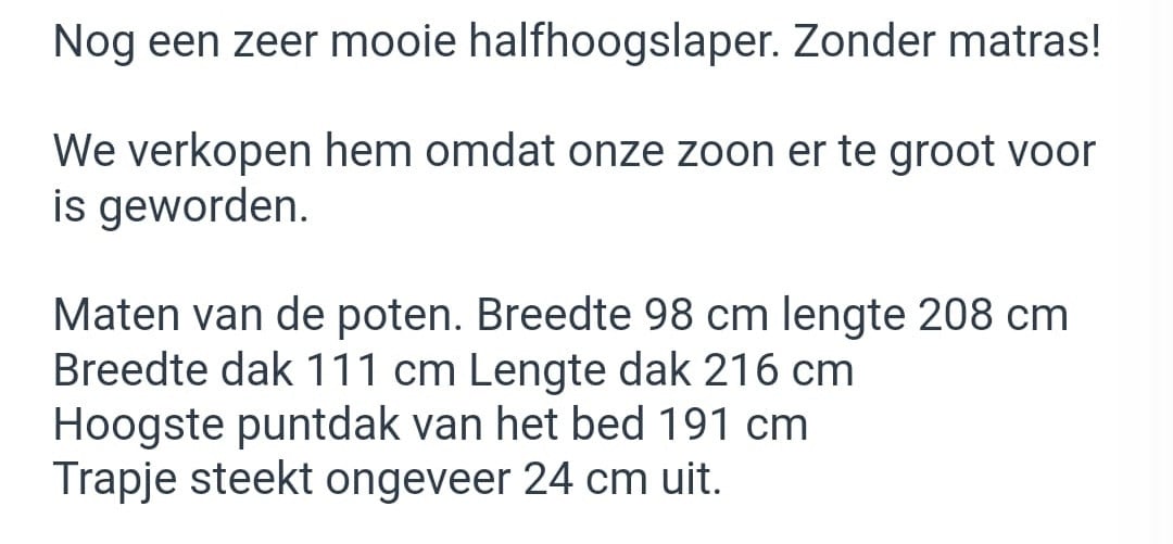 GERESERVEERD Half hoogslaper Gratis in ruil voor hortensia plant