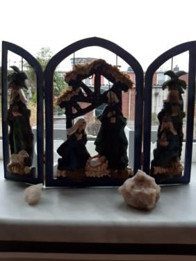 Kerst drieluik van metaal