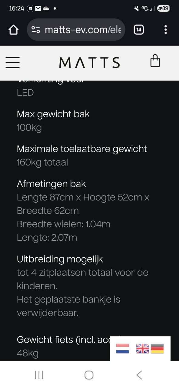 Prachtige Matts bakfiets zgan