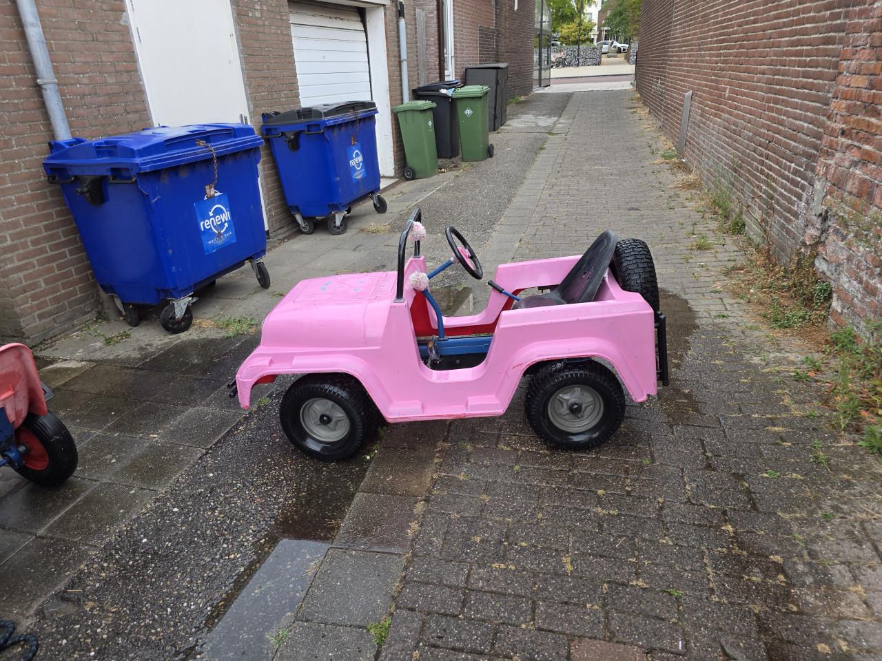 Mammoet skelter met karretje