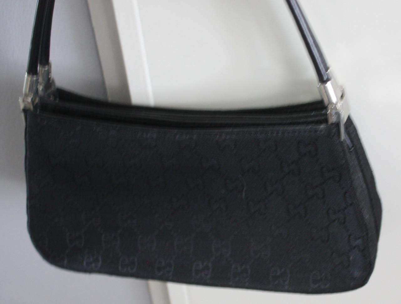 Zwart met glimmende patroon schouder tasje