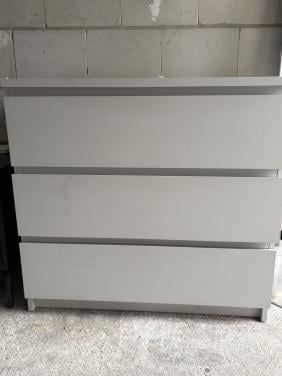 Ladekast IKEA Malm lichtgrijs