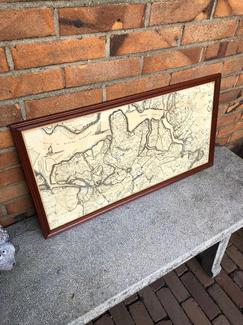 Lijst met vintage platte grond.