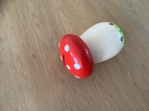 Houten Spaarpot Paddenstoel