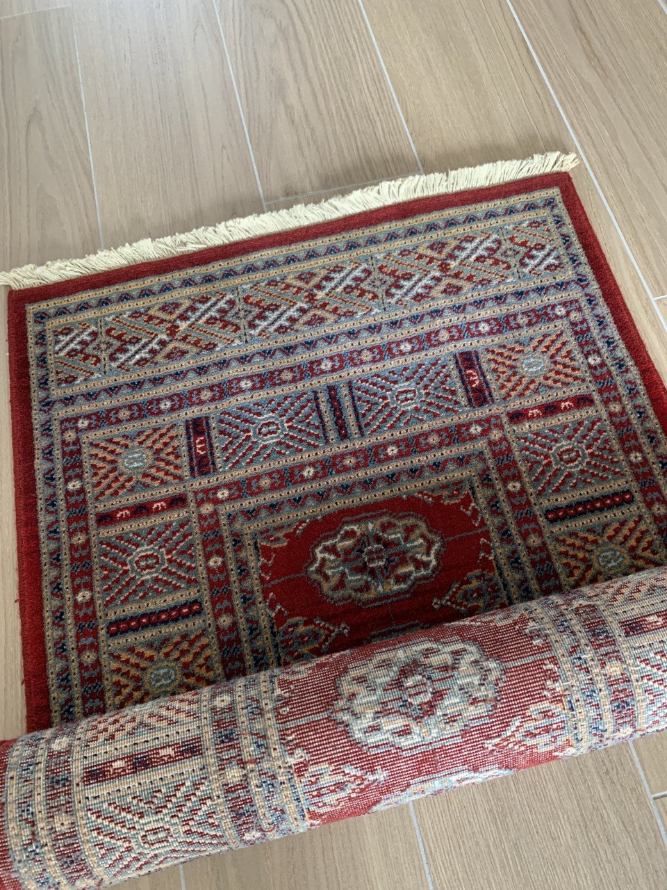 ❣️Prachtig Sfeervol Handgeknoopt Vintage Vloerkleedje❣️Nieuwstaat❣️