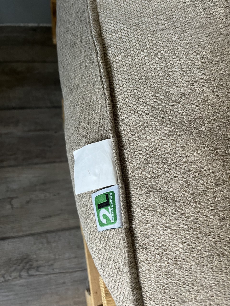Pallet hoekbank inclusief kussens