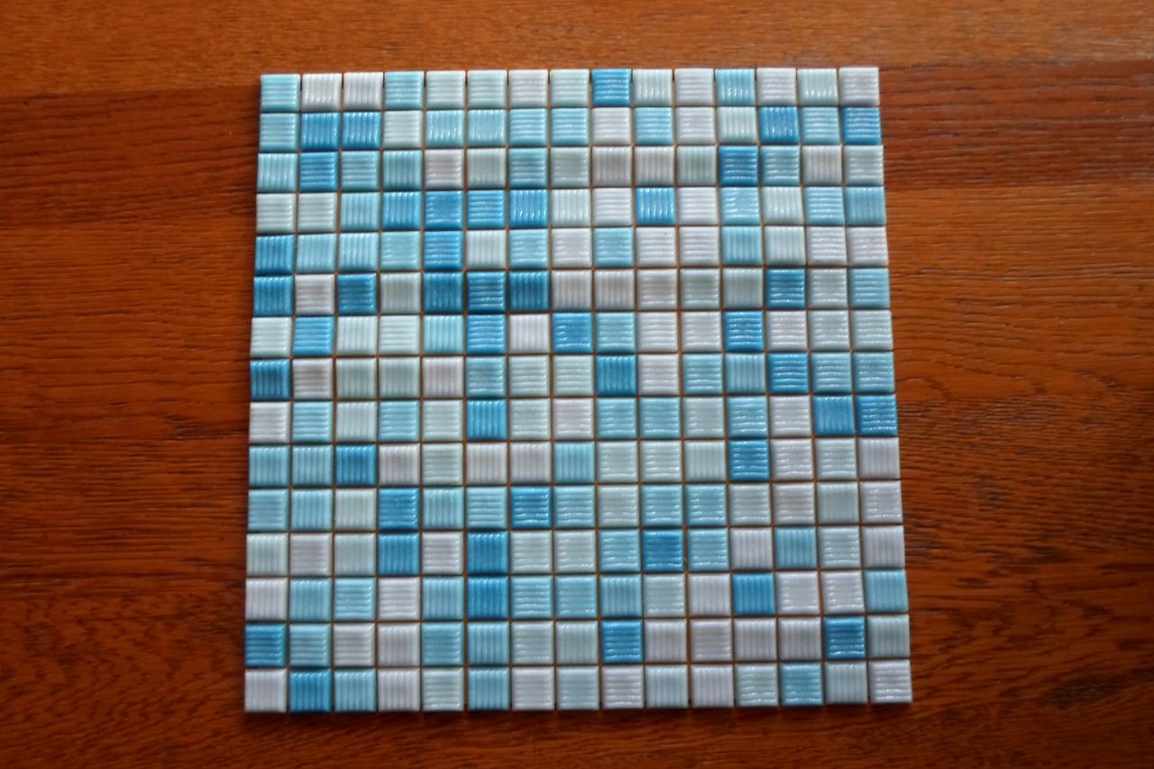 Glas Mozaiek Tegel 13 m2 Kristalblauw NIEUW