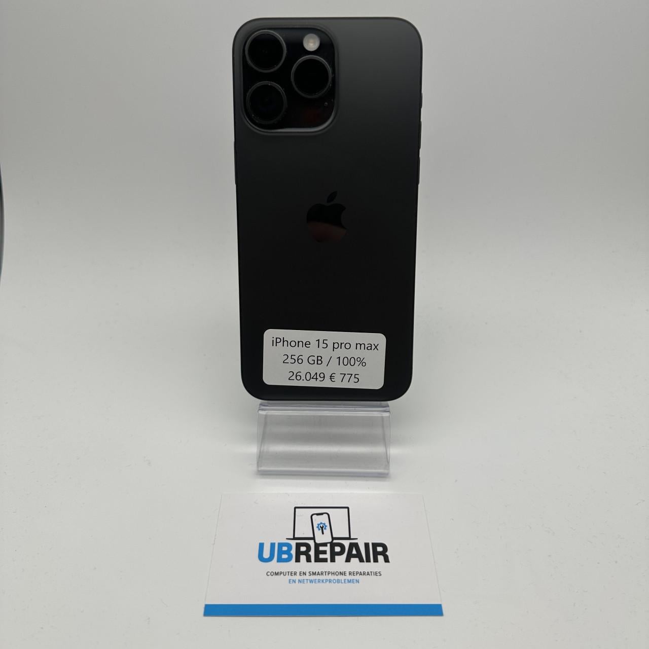 Apple iPhone 15 pro max 256 GB zwart titanium
