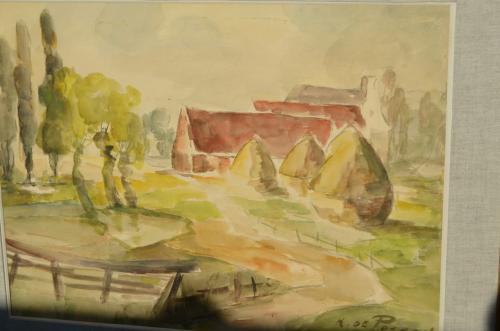 Karel de Posson 'boerderijgezicht' landschap.