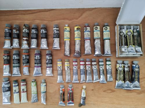 Ruim 30 ongebruikte tubes olieverf Talens, van Gogh, Rembrandt etc.