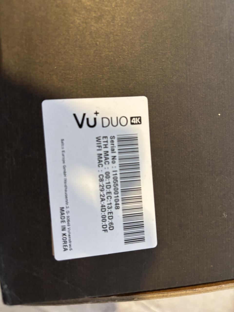 VU+ 4K satelliet en kabel ontvanger.