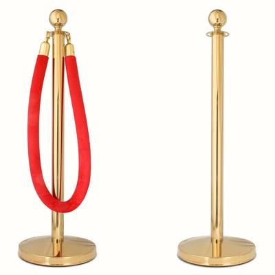 Afzetpalen met touw of trekband