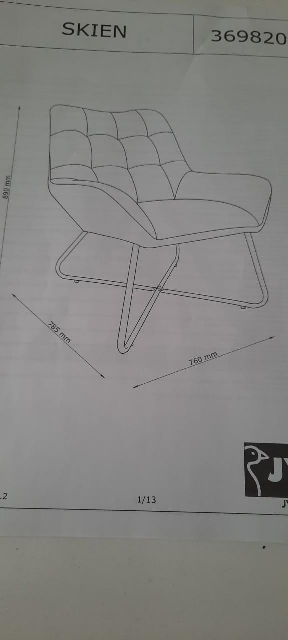 Donkergrijze stoffen fauteuil