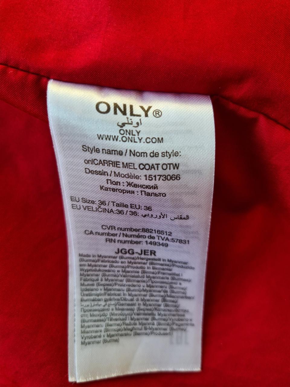 Rode lange blazer / zomer jas van Only Maat M