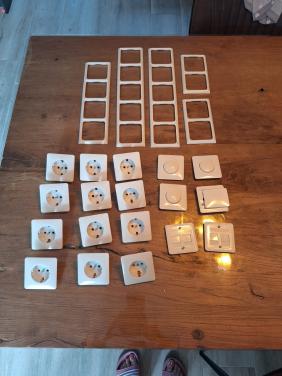 Dimmers, stopcontacten, lichtknopjes, omlijstingen